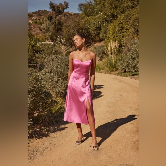 Astr Dresses & Skirts - ASTR the Label Bustier Satin Dress